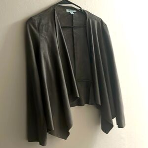 She + Sky Faux Suede Blazer Cardigan